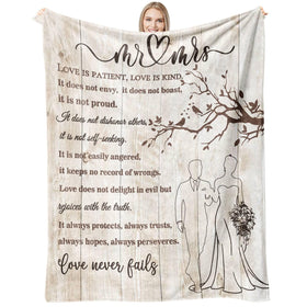 Calibron wedding blanket 60x50 provides cozy daily warmth for couples.