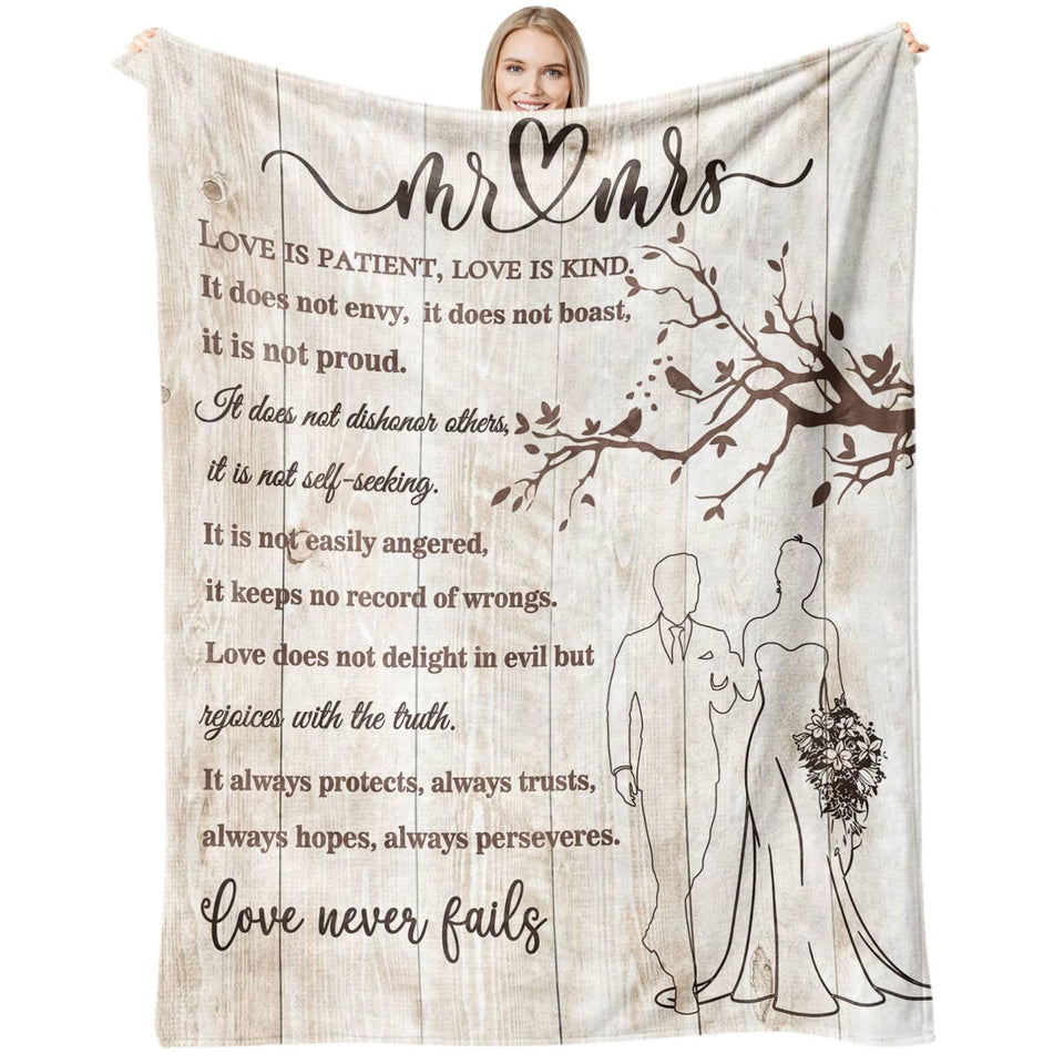 Calibron wedding blanket 60x50 provides cozy daily warmth for couples.