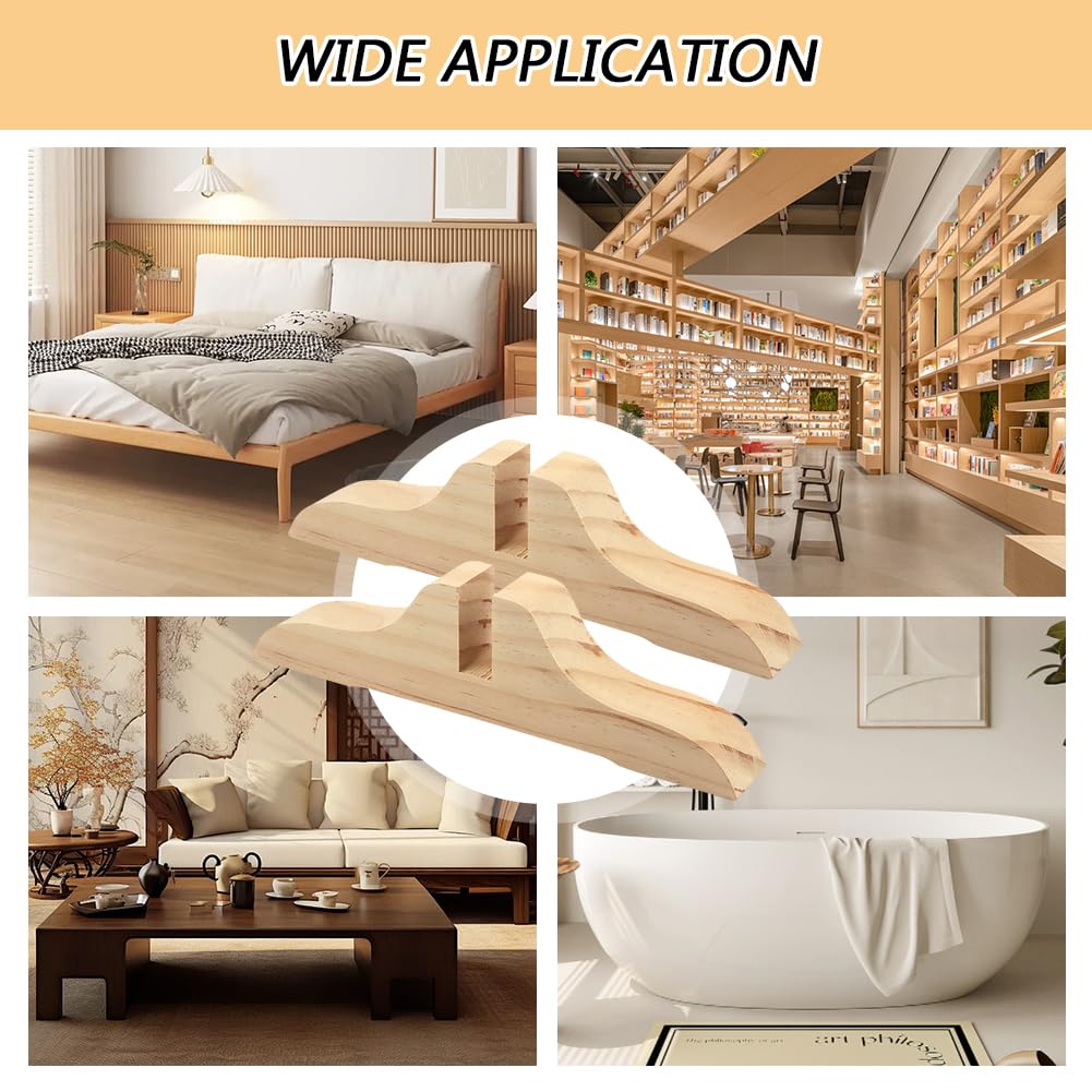 CALIDAKA sturdy wood feet prevent tipping when used with screens