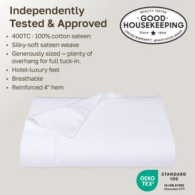 California Design Den 100pct cotton flat sheet offers natural breathability and comfort