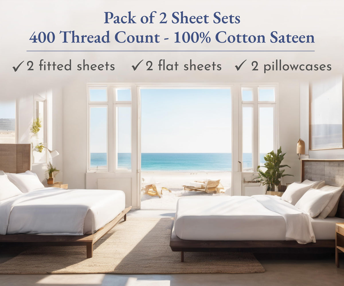 California Design Den 2-pack bedding set offers twice the convenience for families.