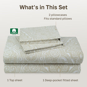 California Design Den 4-piece queen set ready to style your bed quickly