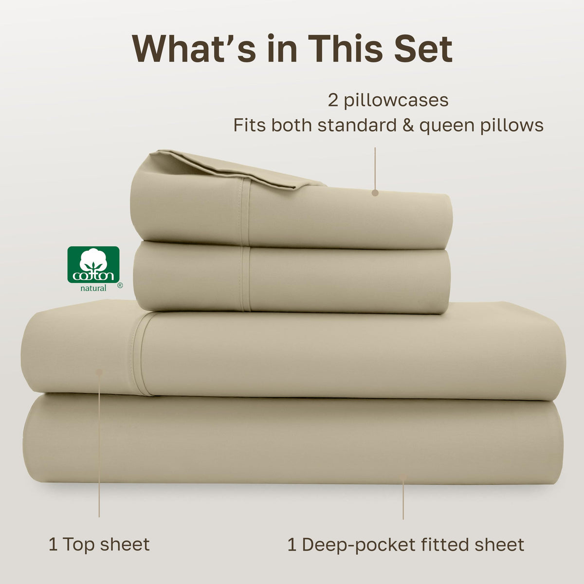 Closeup of the 400 thread count sateen weave on California Design Den sheets