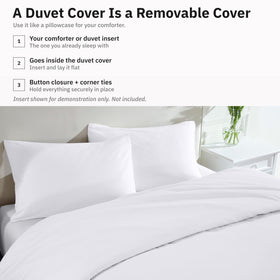 California Design Den 400-thread-count sateen finish image conveys luxurious softness.