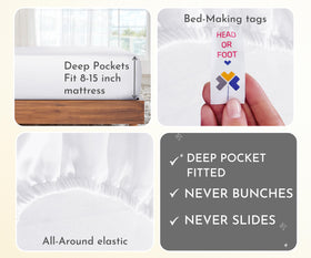 California Design Den 400-thread-count sateen offers a silky, breathable surface.