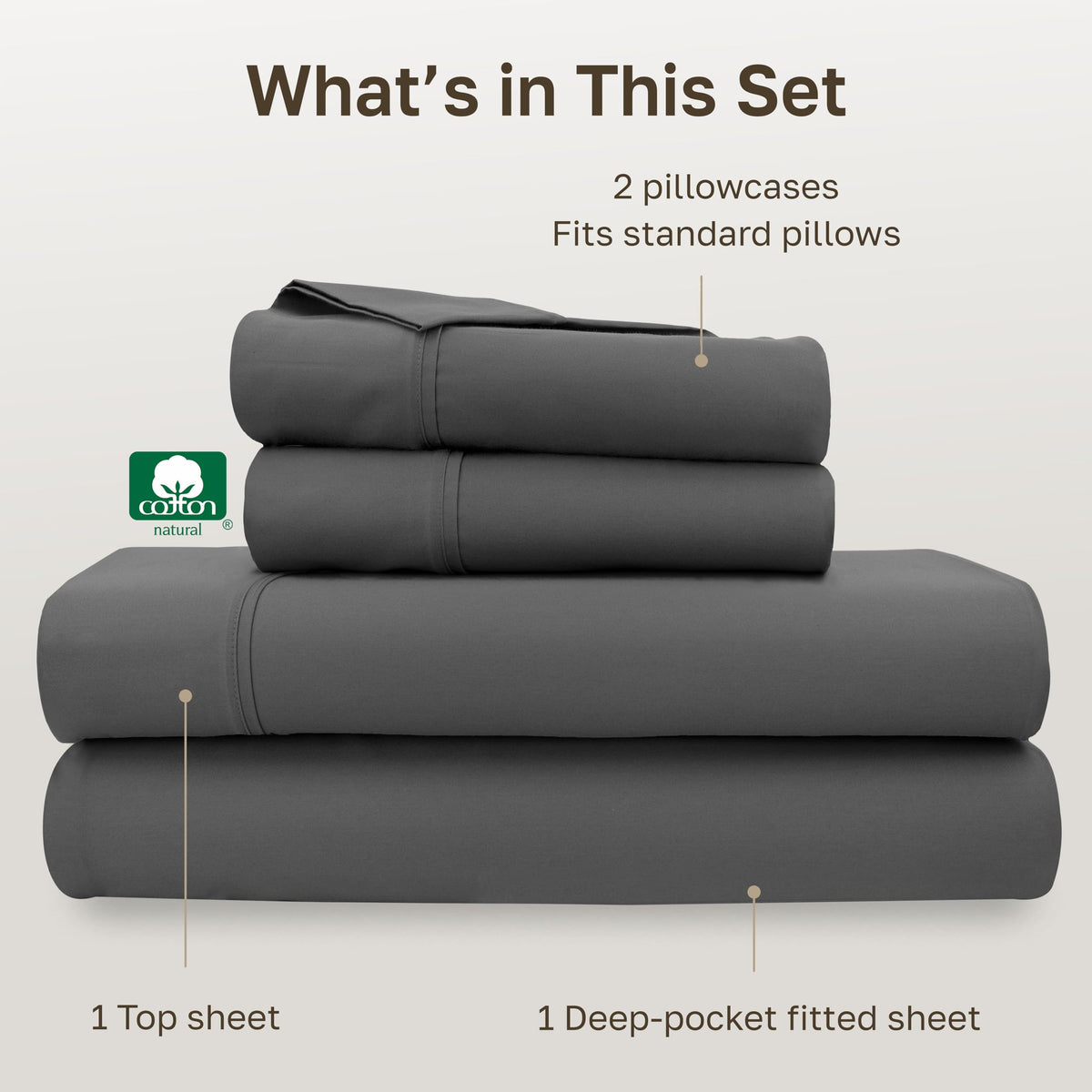 California Design Den 400 thread count sheets provide a smooth, durable hand.
