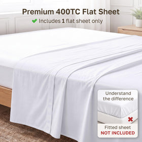 California Design Den 400tc flat sheet in sateen soft finish for gentle nights