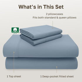 California Design Den 600TC sateen finish delivers smooth plush feel and subtle sheen.