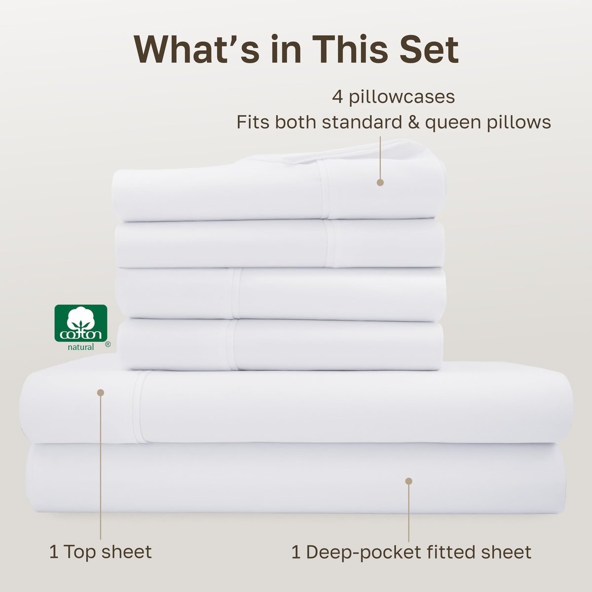 California Design Den sateen finish close-up highlights soft, glossy bedding texture.