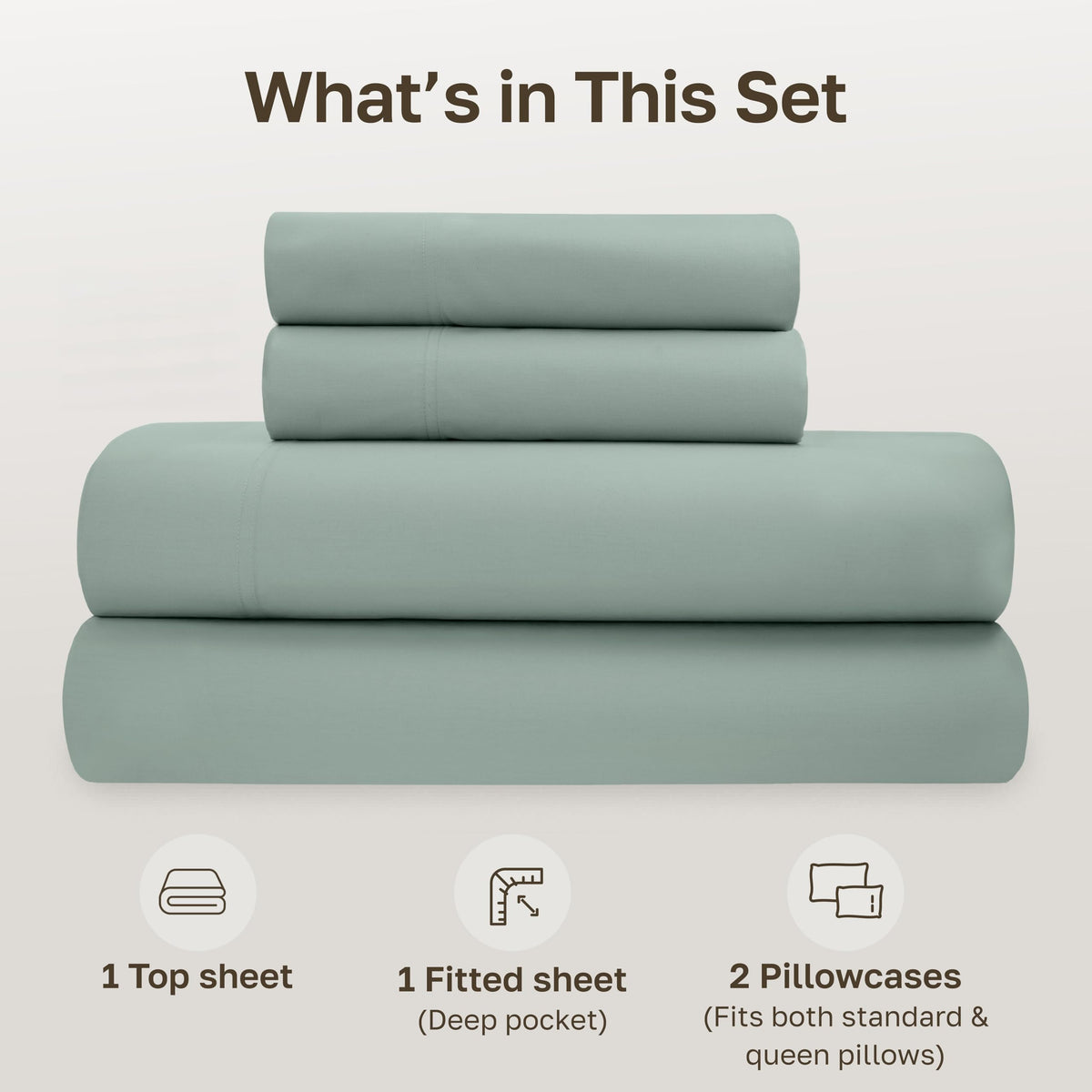 California Design Den anti-skid elastic feature keeps sheets in place.
