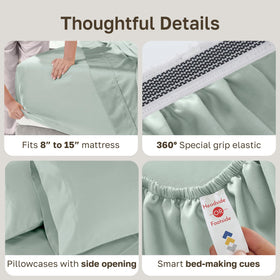 Natural cotton sateen weave from California Design Den for year-round comfort