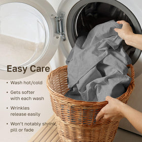 California Design Den breathable cotton close-up emphasizes comfort year-round