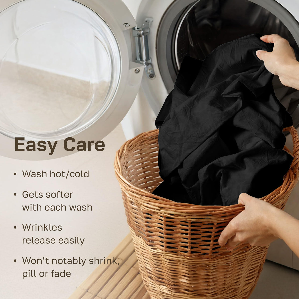 California Design Den breathable cotton sheet keeps you cool and comfortable.