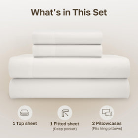 California Design Den Cal King pillowcases with envelope closure simplify bed making.