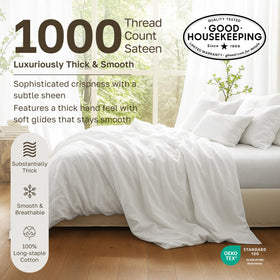 California Design Den California King fitted sheet with deep pockets up to 16 inches.