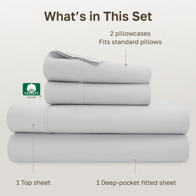 Close-up of sateen weave showing smooth sheen and breathable cotton fibers