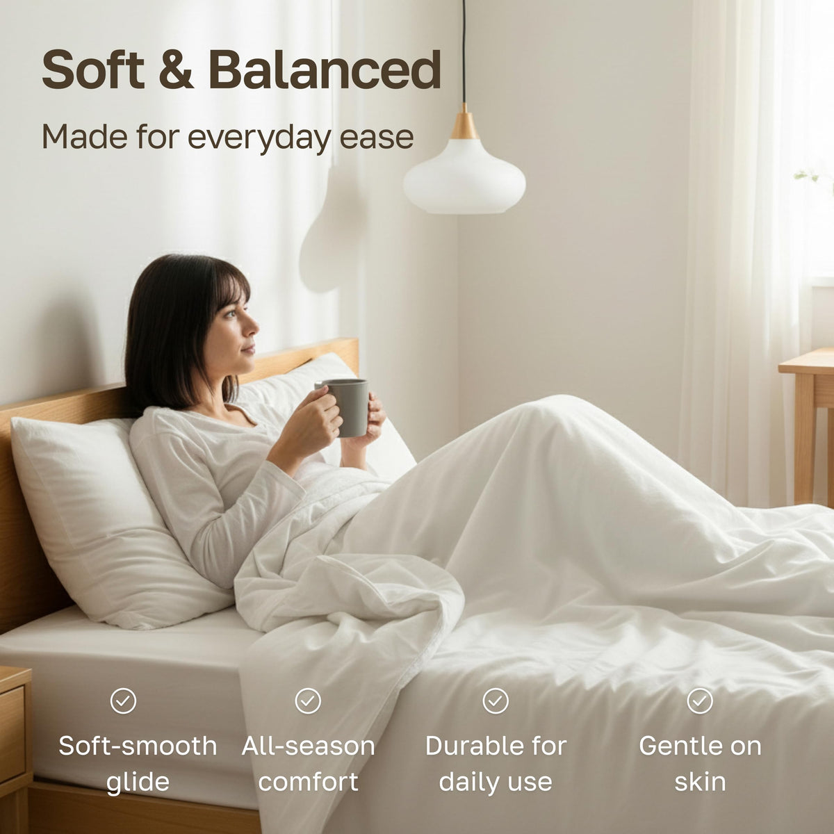 California Design Den colorfast, durable cotton withstands regular washing.