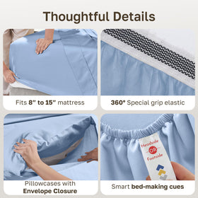 California Design Den crisp matte finish adds a timeless hotel-like look to any bed.