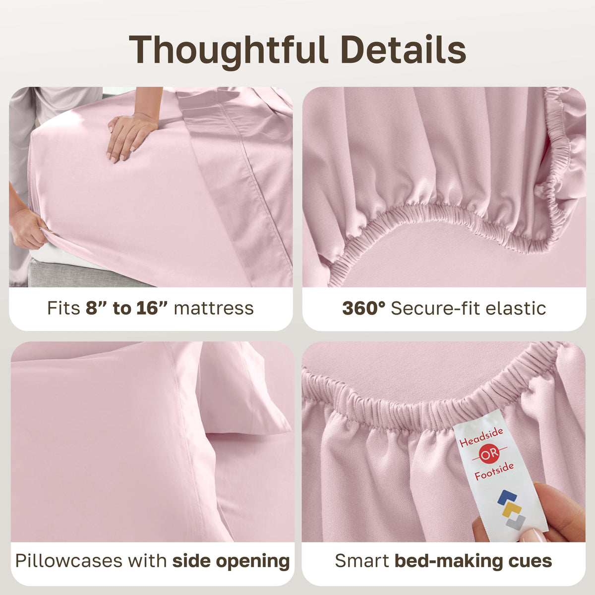 California Design Den crisp smooth sateen finish with gentle sheen
