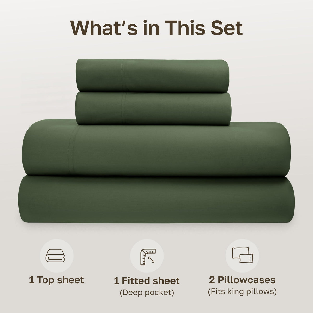 California Design Den deep-pocket elastic fits mattresses up to 15 inches.