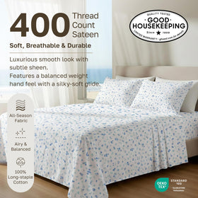California Design Den deep-pocket fitted sheet fitting securely on tall mattresses