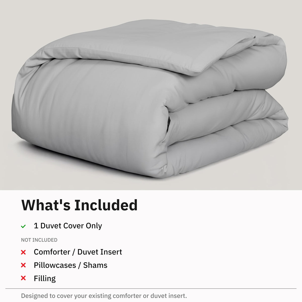 California Design Den duvet cover interior corners tied to hold insert.