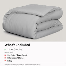California Design Den duvet cover interior corners tied to hold insert.