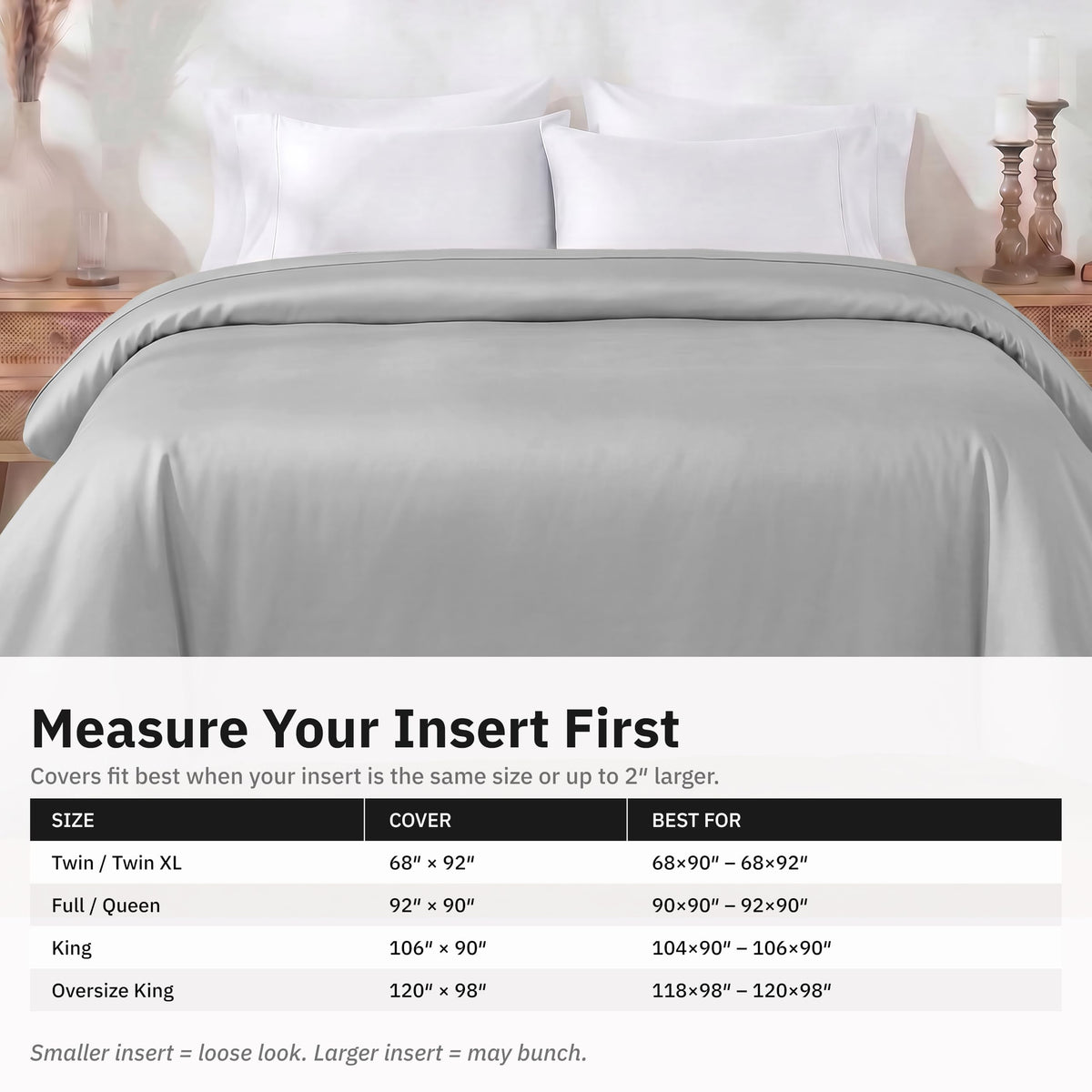 California Design Den duvet cover offers easy care and colorfast durability.