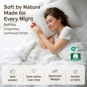 California Design Den easy-care sheet, machine washable for busy nights.