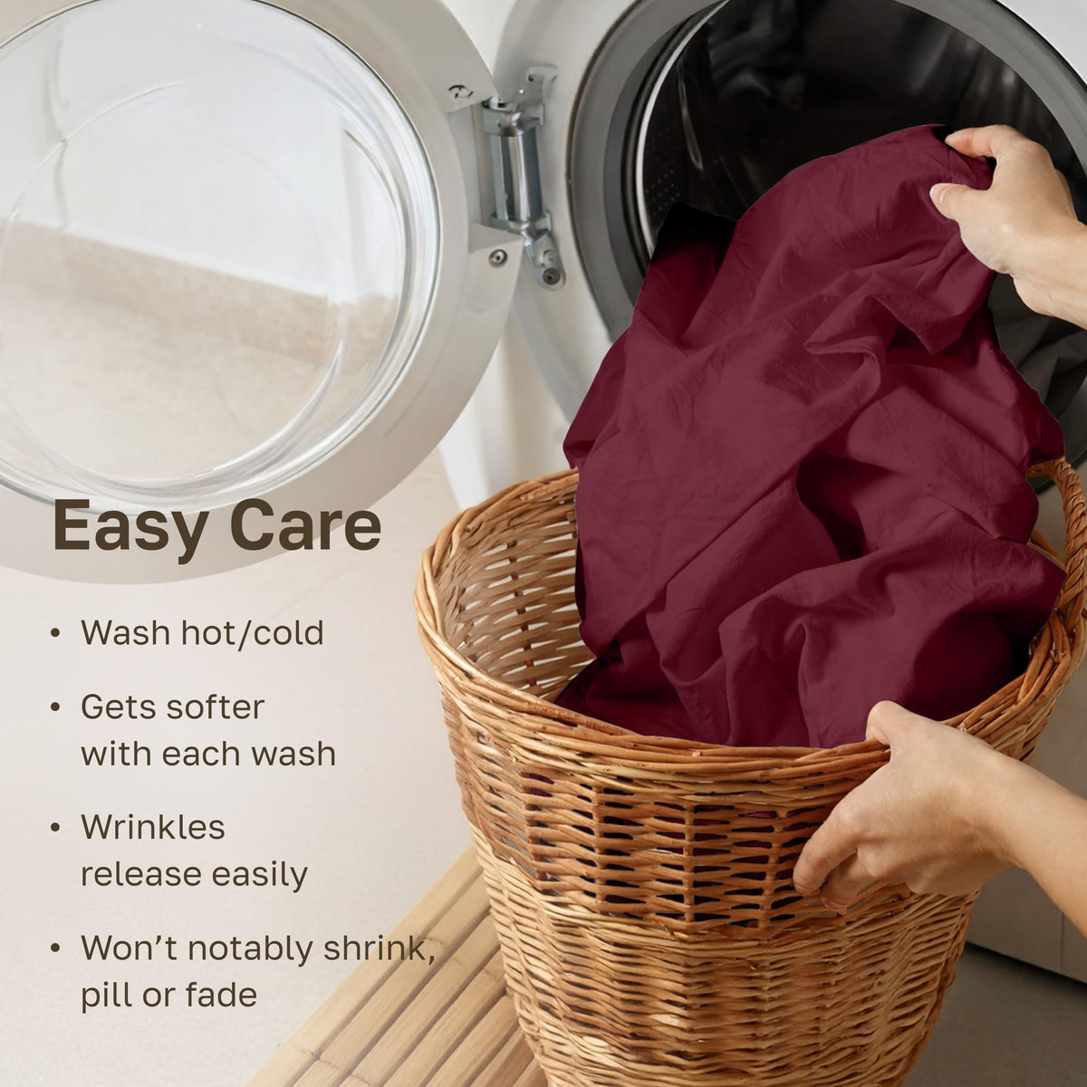 California Design Den easy-care queen sheets simplify laundry and daily use