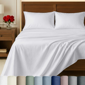 California Design Den king top sheet in silky Egyptian cotton for a luxurious sleep