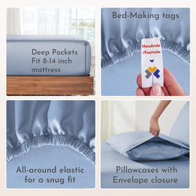 California Design Den elastic all-around fitted sheet stays in place