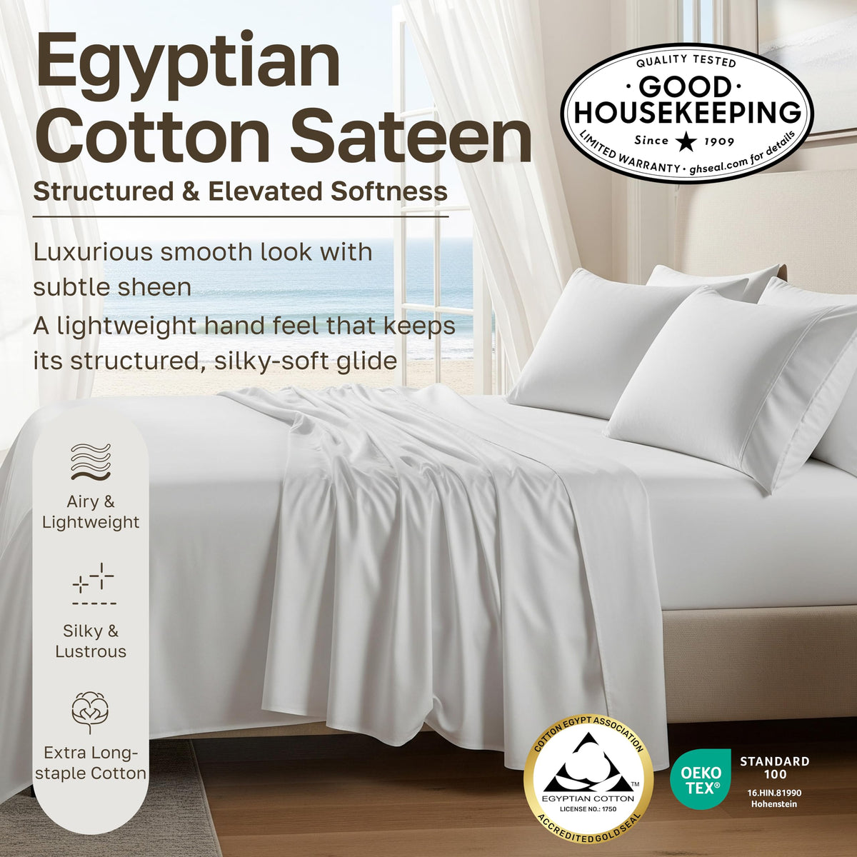 California Design Den envelope closure pillowcase demonstrates secure pillow containment.
