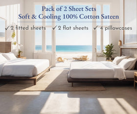 California Design Den envelope-closure pillowcases help bedding stay neat.