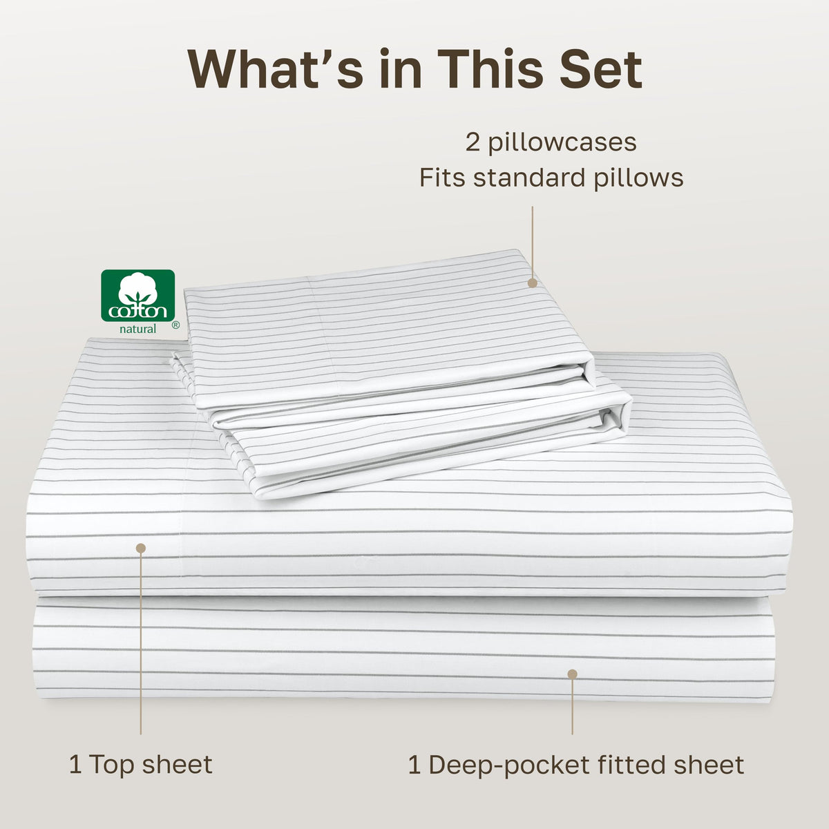 California Design Den flat sheet measuring 90 by 102 inches for full coverage