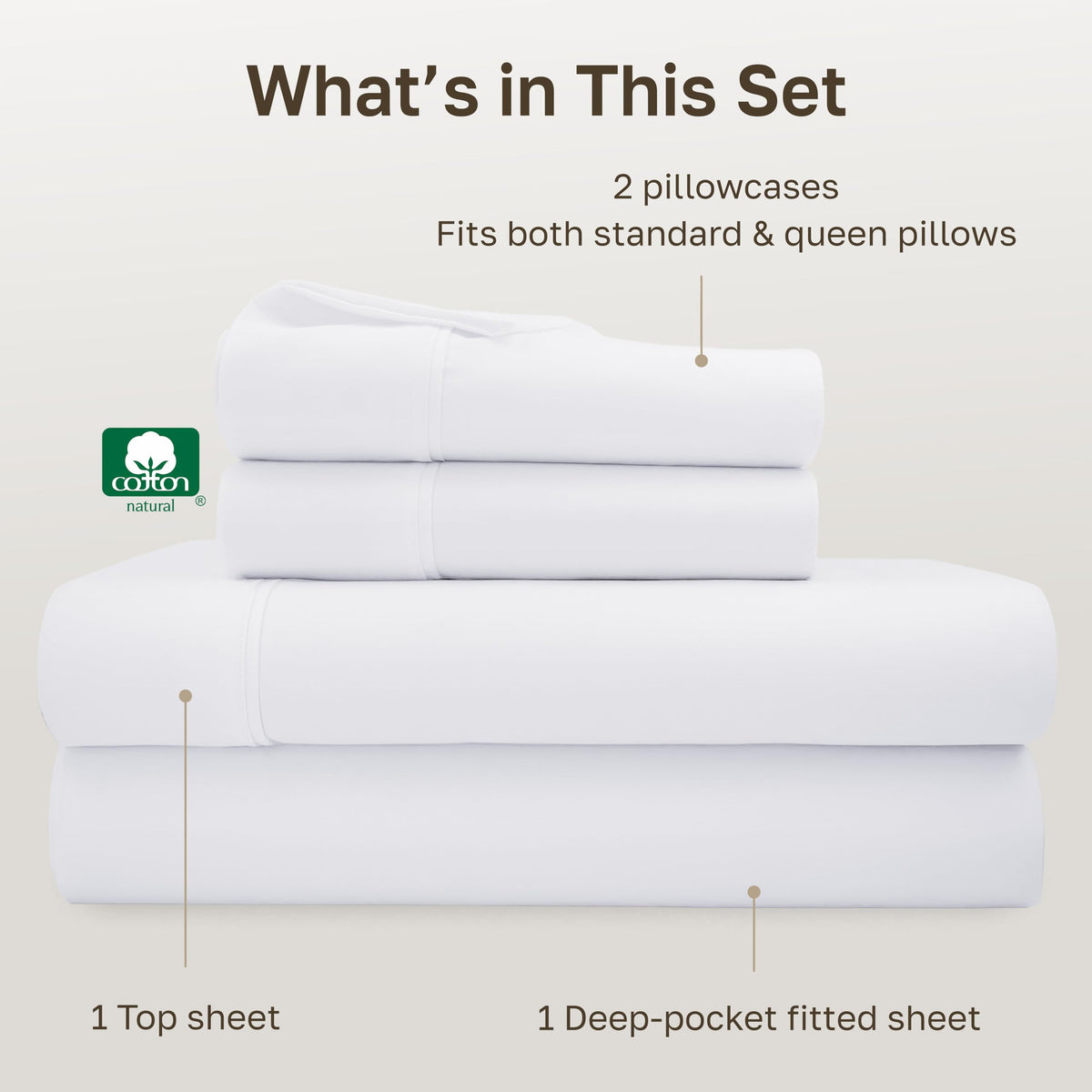 California Design Den flat sheet measures 90x102 inches for generous coverage.