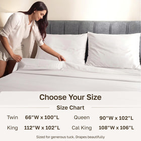 California Design Den flat sheet soft touch cotton delivers a gentle sleep surface.