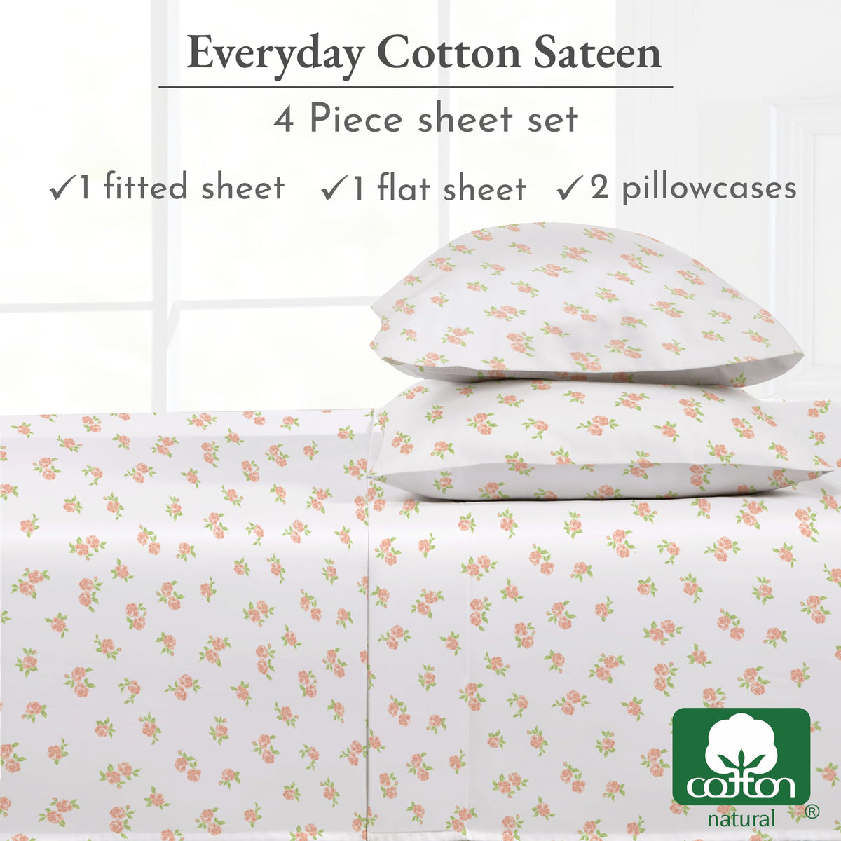 OEKO-TEX label on California Design Den sheet set indicating certified safety.