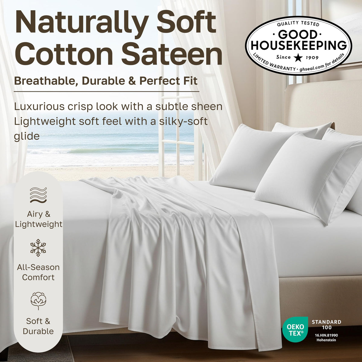 California Design Den pink pillowcase pair with envelope closures for secure bed styling.