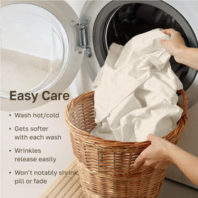 California Design Den GOTS-certified organic cotton sheet for gentle skin contact