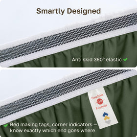 California Design Den GOTS-certified organic sheet for gentle skin contact.