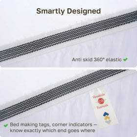 California Design Den head and foot labels simplify bed making for easier setup.