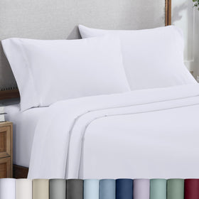 California Design Den heirloom king pillowcase 2-pack in white; fits king pillows securely.