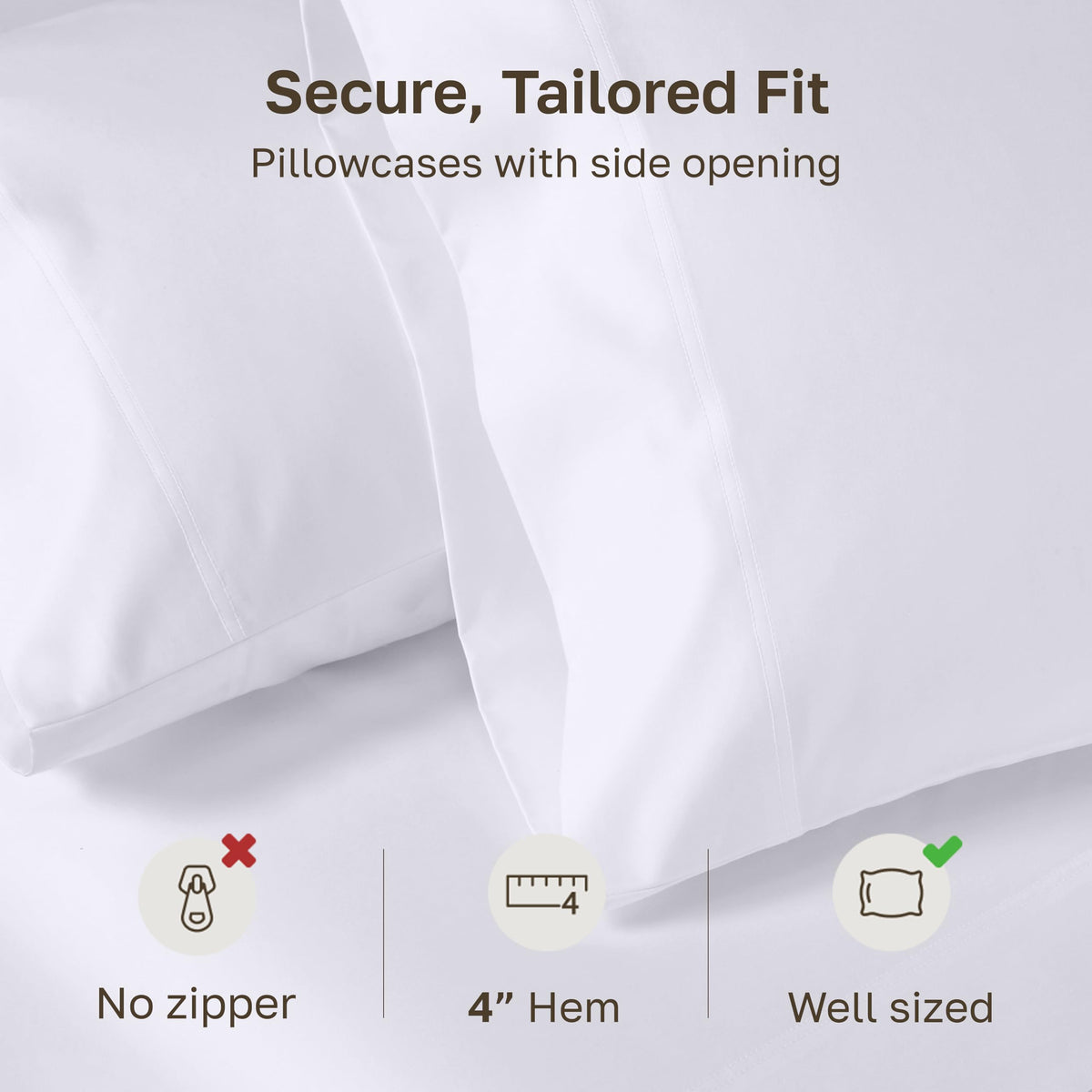 California Design Den hemstitch detail with double-needle finish signals premium craftsmanship.