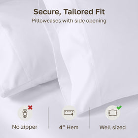 California Design Den hemstitch detail with double-needle finish signals premium craftsmanship.