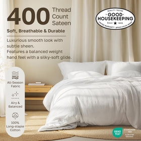 King fitted sheet with deep pockets from California Design Den fits 8-16 inch mattresses securely.