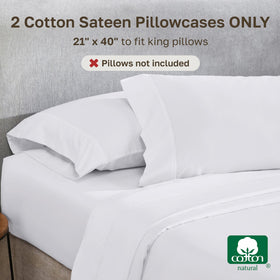 Open-end hem design on California Design Den king pillowcase for easy slip-on.