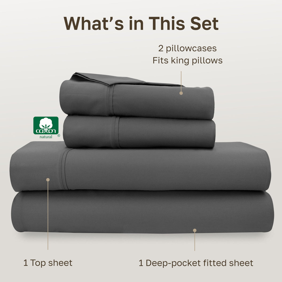 California Design Den pillowcases open-end design eases pillow insertion and nightly organization