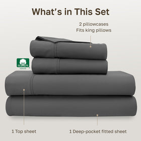 California Design Den pillowcases open-end design eases pillow insertion and nightly organization