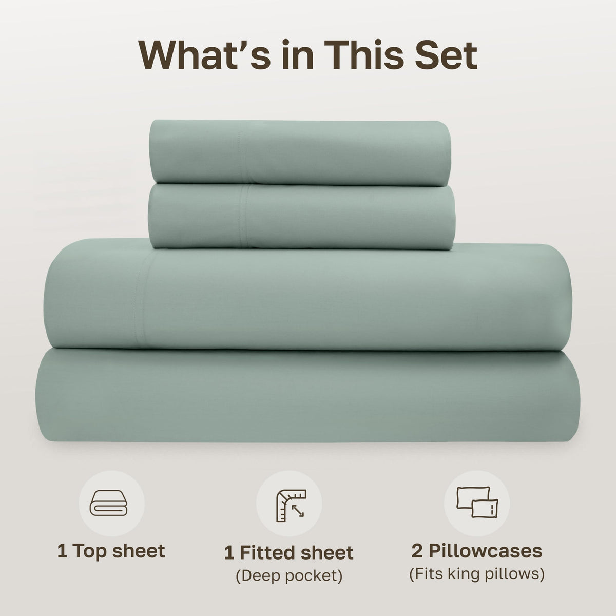 California Design Den sheets with anti-skid elastic stay in place through the night.